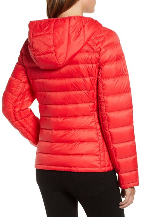 michael kors packable down fill jacket red|Michael Kors packable jacket women.